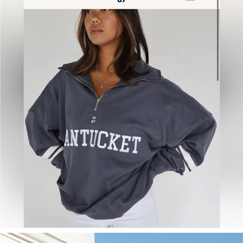 Gray Nantucket Quarter-Zip Sweatshirt